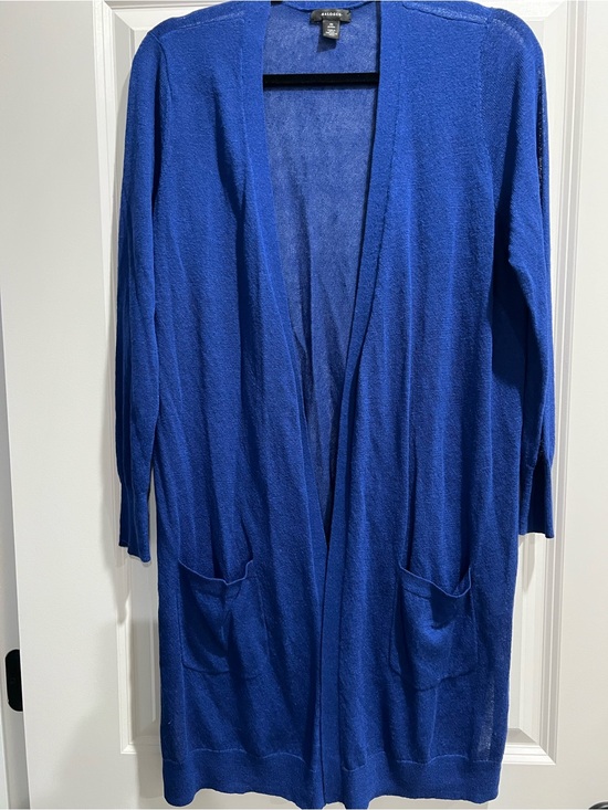 Halogen Sweaters - Halogen Royal Blue Open-Front Longline Cardigan